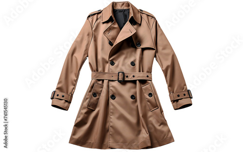 Belted Trench Coat on a See-Through Setting © PNG 
