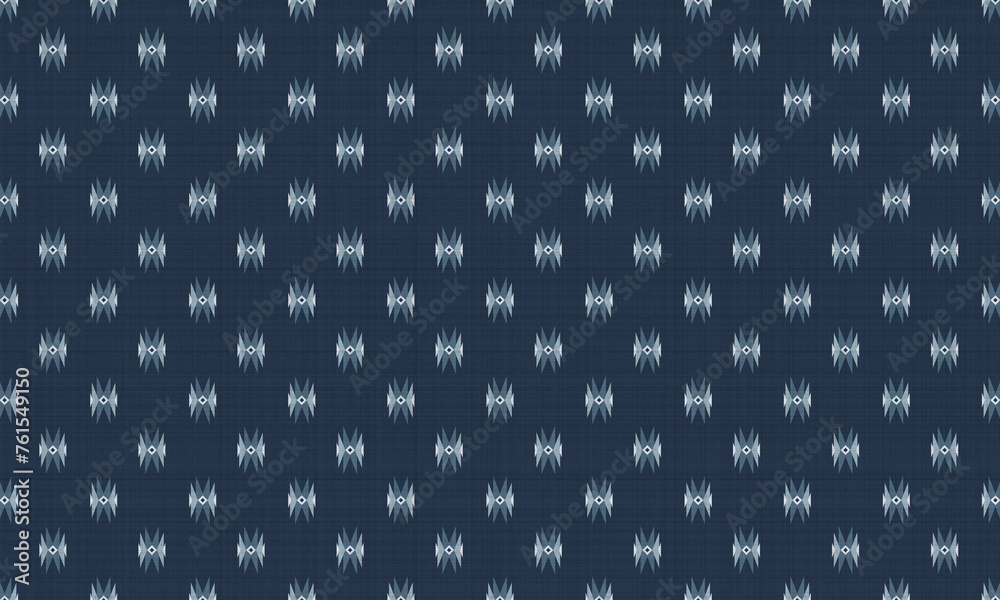 Blue ethnic native mexican style rug, Navajo tribal vector seamless pattern, Native American ornament, Ethnic South Western decor style, Boho geometric ornament. - obrazy, fototapety, plakaty 
