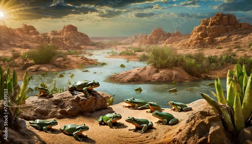 Exodus: The Plague of Frogs - God's Second Plague on Egypt. Bible.  photo