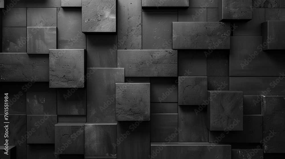 Abstract 3D geometric blocks on a dark background, creating a visually striking design. Abstract 3D geometric blocks on a dark background, creating a visually striking design.