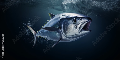 tuna jumps out of the water Generative AI