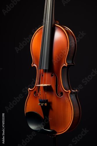 violin on a dark blurred background Generative AI