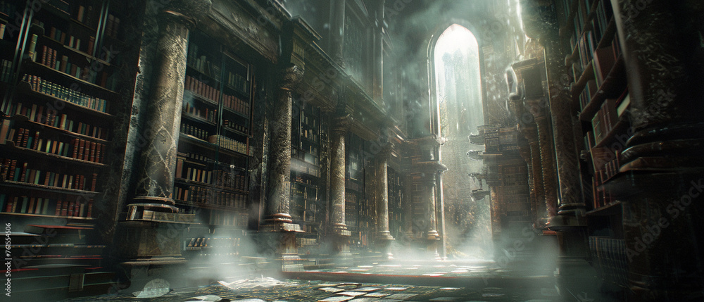 A haunted library in a parallel universe