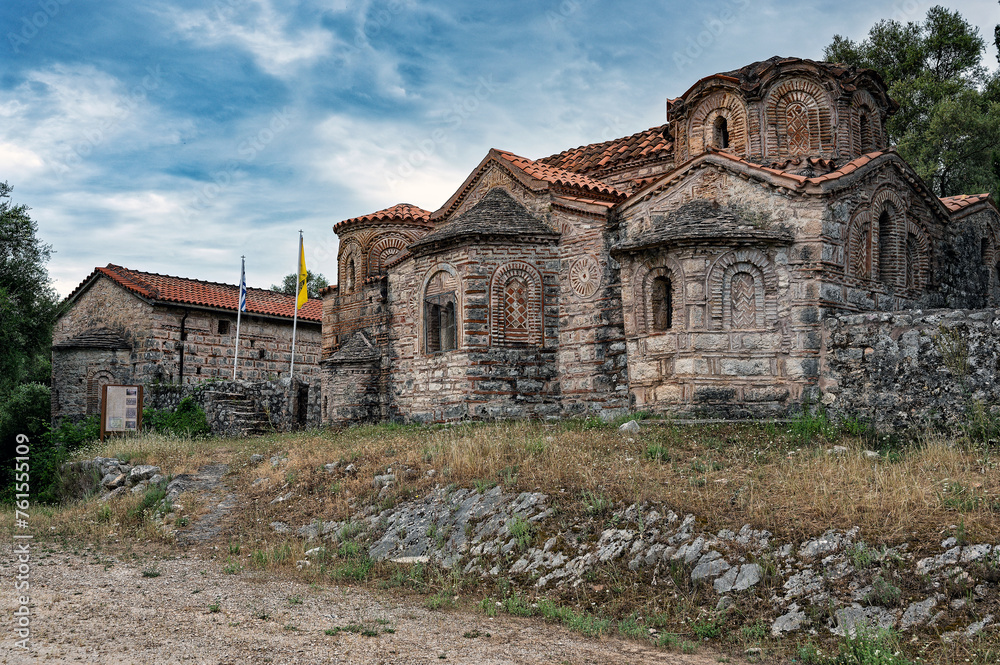 View of the historic Monastery of Agios Dimitrios, in Epirus, Greece View of the historic Monastery of Agios Dimitrios, in Epirus, Greece