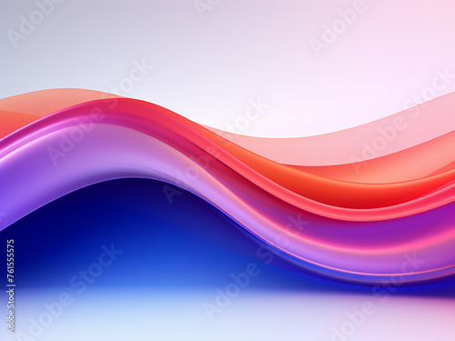 Colorful curves on a bright background. AI Generation.