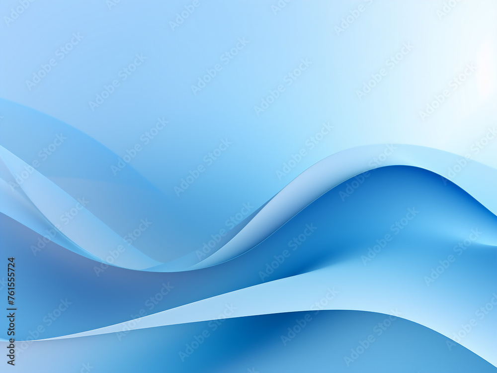 Clean lines: Curves blue background. AI Generation. Clean lines: Curves blue background. AI Generation.