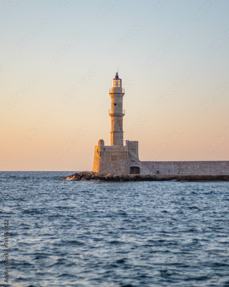 Old Lighthouse Harbor Chania Greece