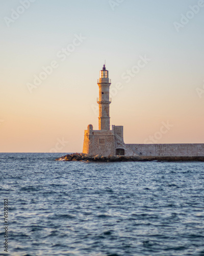Old Lighthouse Harbor Chania Greece