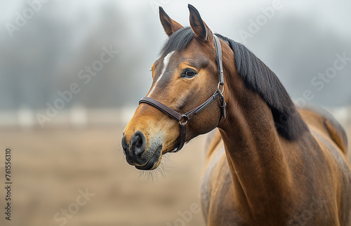 Heritage Breeds Celebrate the diversity of horse breeds with portraits of rare and heritage breeds against a simple white background. Image generated by AI