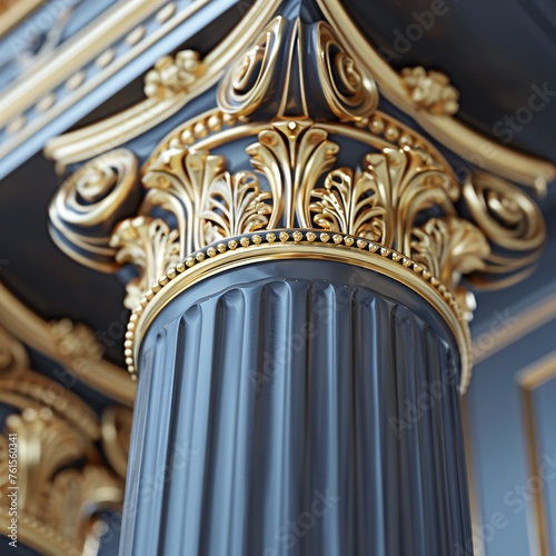 a close up of a pillar