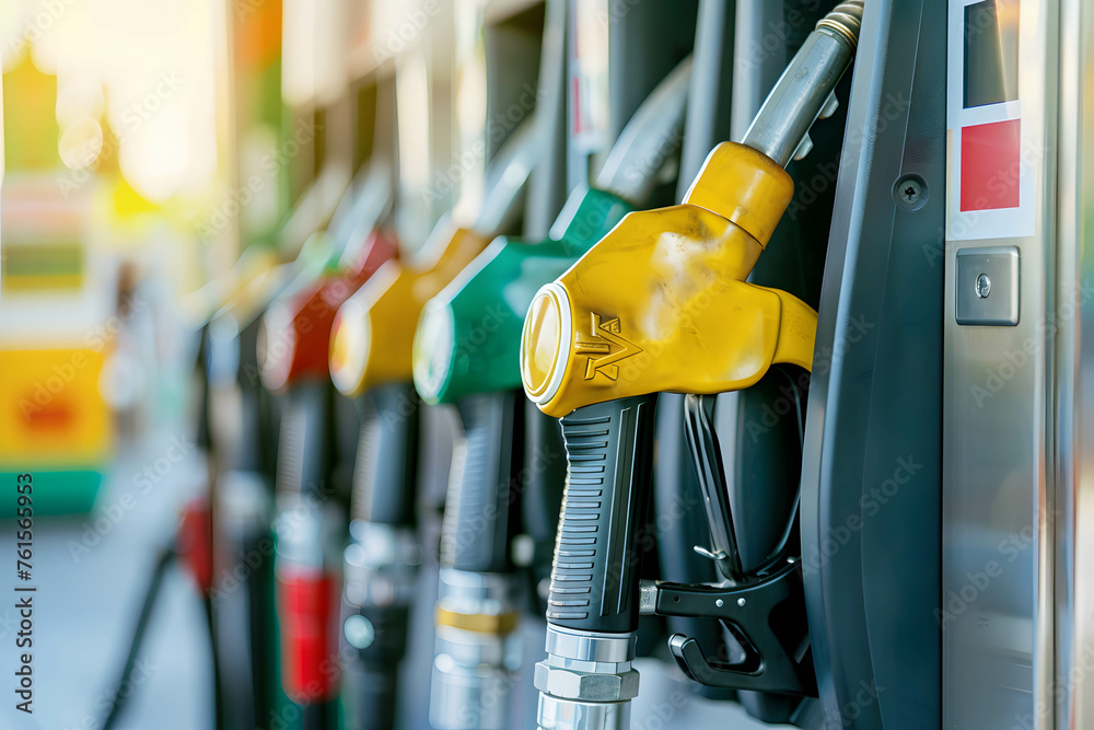 Fuel nozzle or fuel dispenser in gas station, one of the world's most traded commodities and vital to the economy, increase and decrease in oil prices, demand supply in oil Fuel nozzle or fuel dispenser in gas station, one of the world's most traded commodities and vital to the economy, increase and decrease in oil prices, demand supply in oil