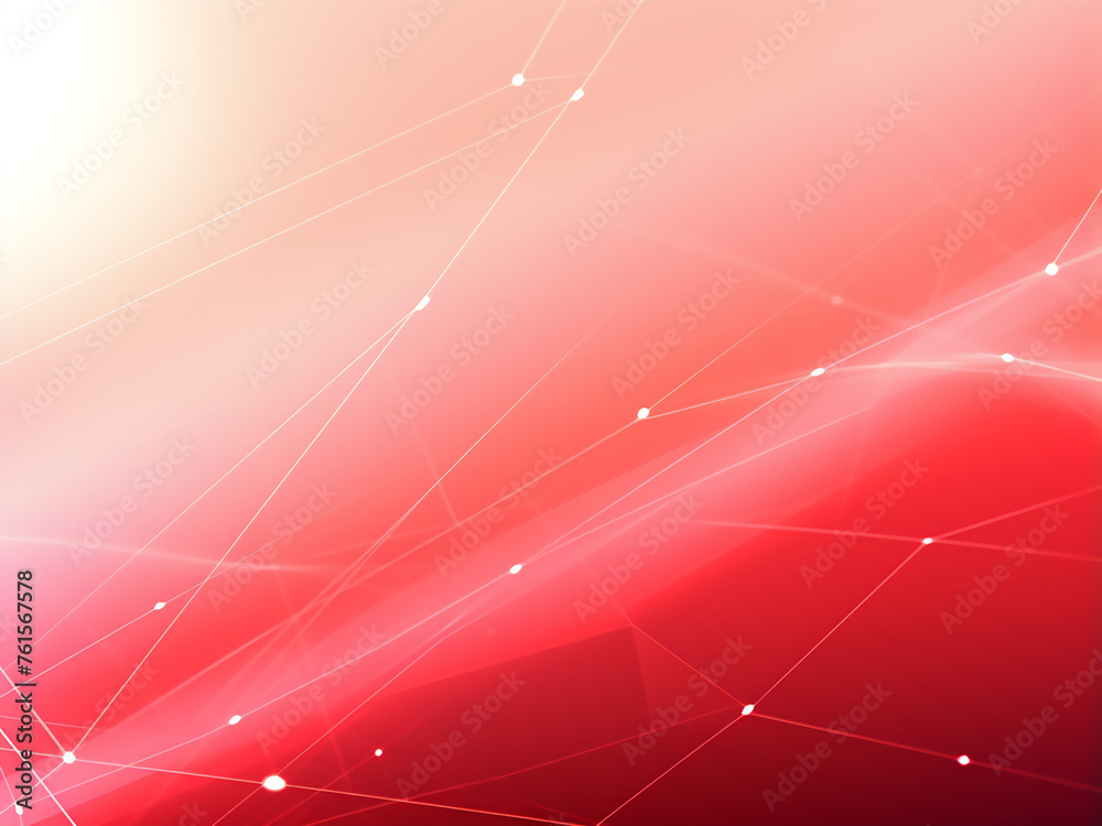 Fototapeta premium An intriguing geometric design on red background. AI Generation.