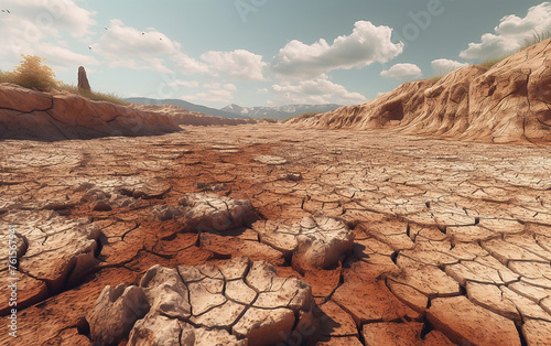 Very dry earth photo