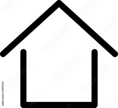 シンプルな家の線画アイコン