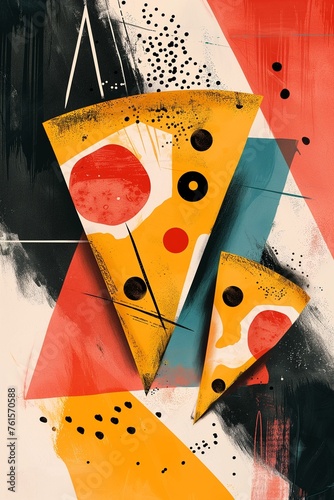 Sunny Pizza Slice abstract art photo