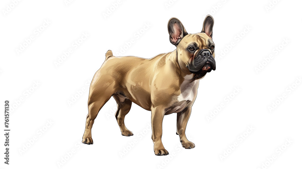 Dog, French Bulldog, full body, beautiful, transparent background