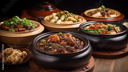 Diverse selection of Korean beef stew, offering a range of flavors and styles to satisfy various tastes and preferences.
 photo