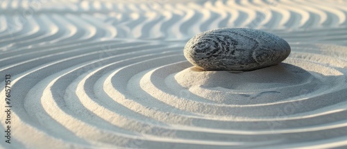 Zen Garden with Patterned Stone