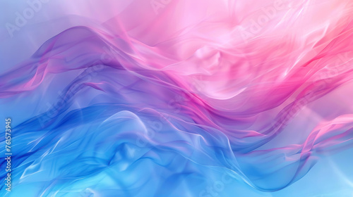 Kinetic abstract design featuring waves of blue and pink, evoking feelings of movement, energy, and playfulness in digital art