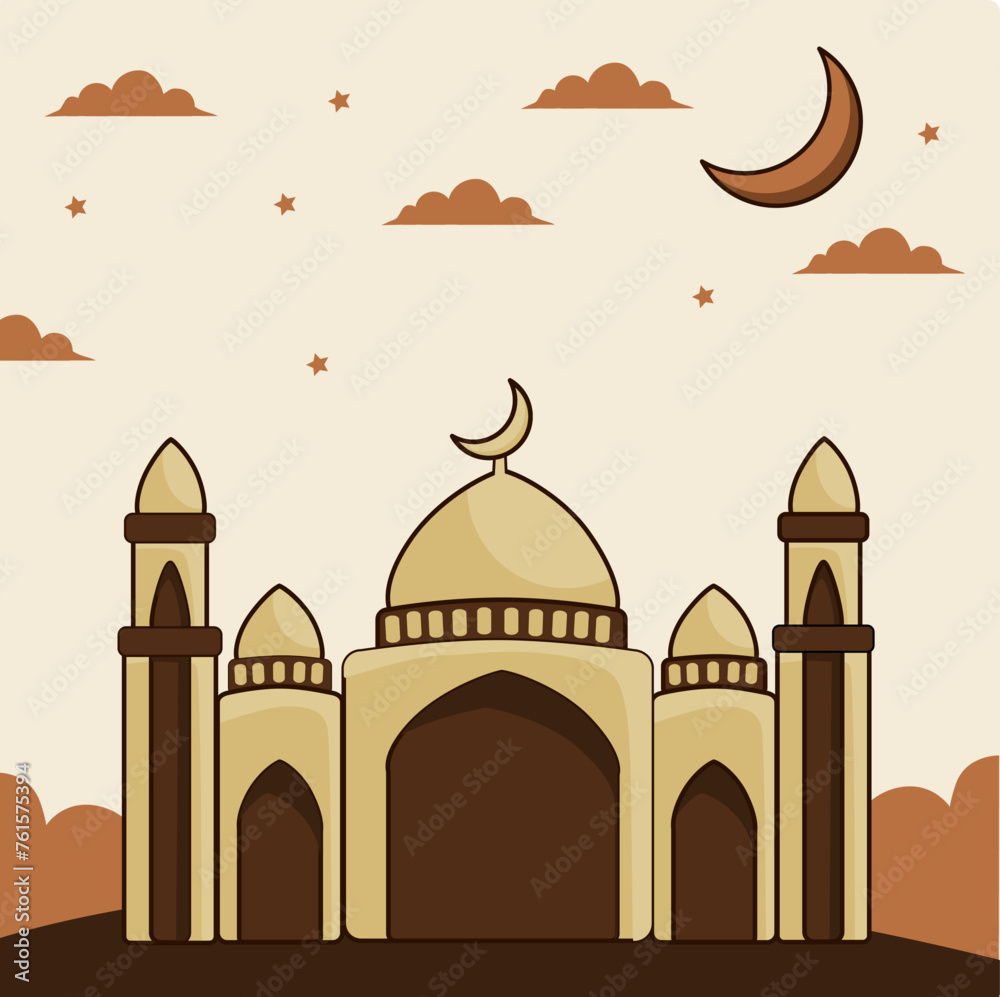 backroud mosque illustration