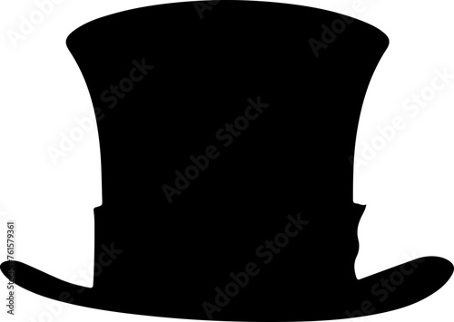 Top Hat Silhouette - Classic Symbol of Formalwear and Vintage Fashion