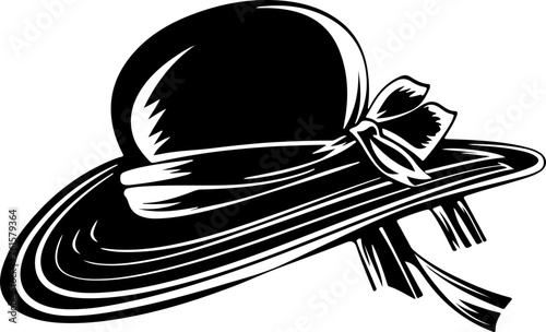elegant woman hat icon