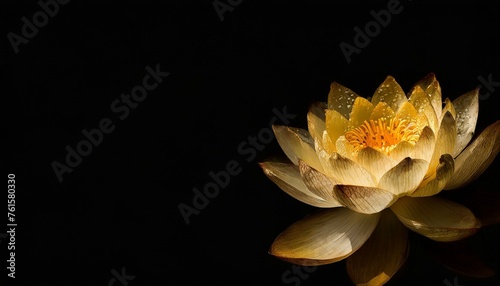 gold lotus flower