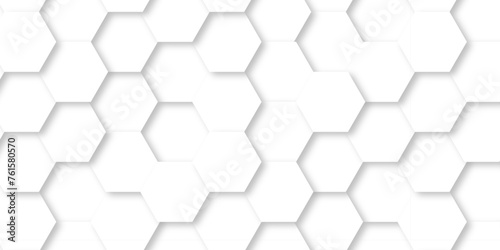 Abstract 3d background with hexagons pattern with hexagonal white and gray technology line paper background. Hexagonal vector grid tile and mosaic structure mess cell. white and gray hexagon.