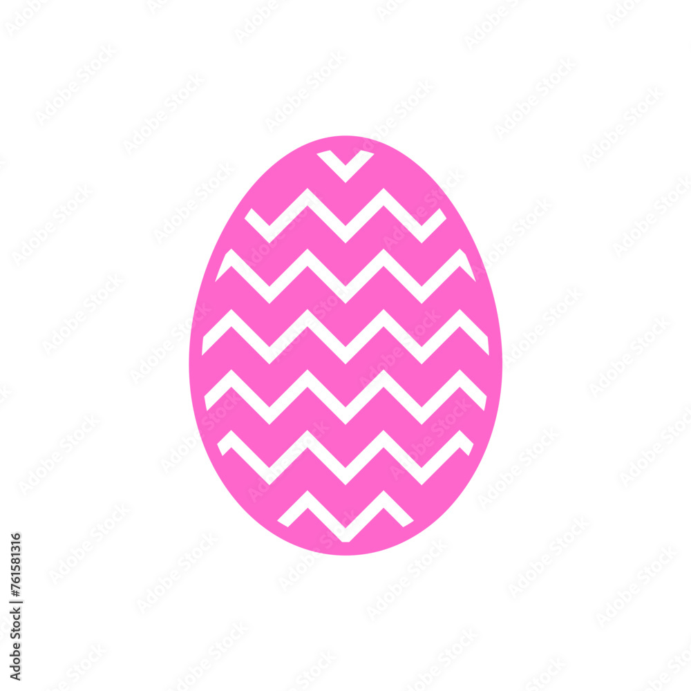 Easter egg with chevron pattern 