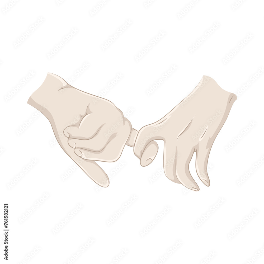 Illustration of couple hands