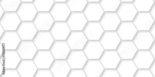 Abstract 3d background with hexagons pattern with hexagonal white and gray technology line paper background. Hexagonal vector grid tile and mosaic structure mess cell. white and gray hexagon. 