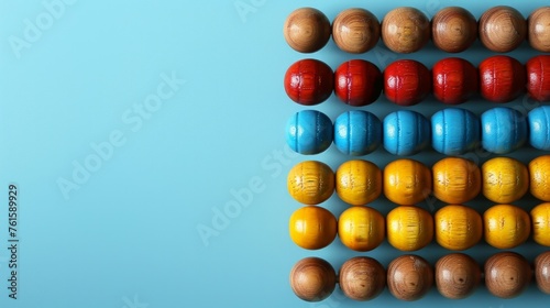 Colorful of wood abacus  background