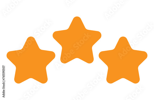 3 stars vector icon. Three yellow stars arc style. Customer review rating icon. 11:11