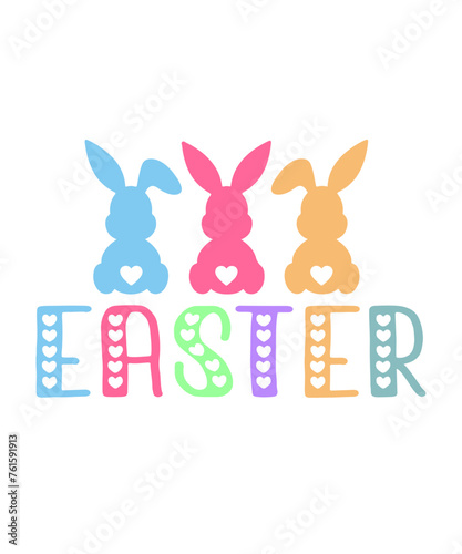 Easter typography clip art design on plain white transparent isolated background for card, shirt, hoodie, sweatshirt, apparel, tag, mug, icon, poster or badge © AllYearRoundDesigns