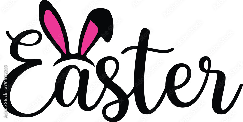 Easter typography clip art design on plain white transparent isolated background for card, shirt, hoodie, sweatshirt, apparel, tag, mug, icon, poster or badge Easter typography clip art design on plain white transparent isolated background for card, shirt, hoodie, sweatshirt, apparel, tag, mug, icon, poster or badge