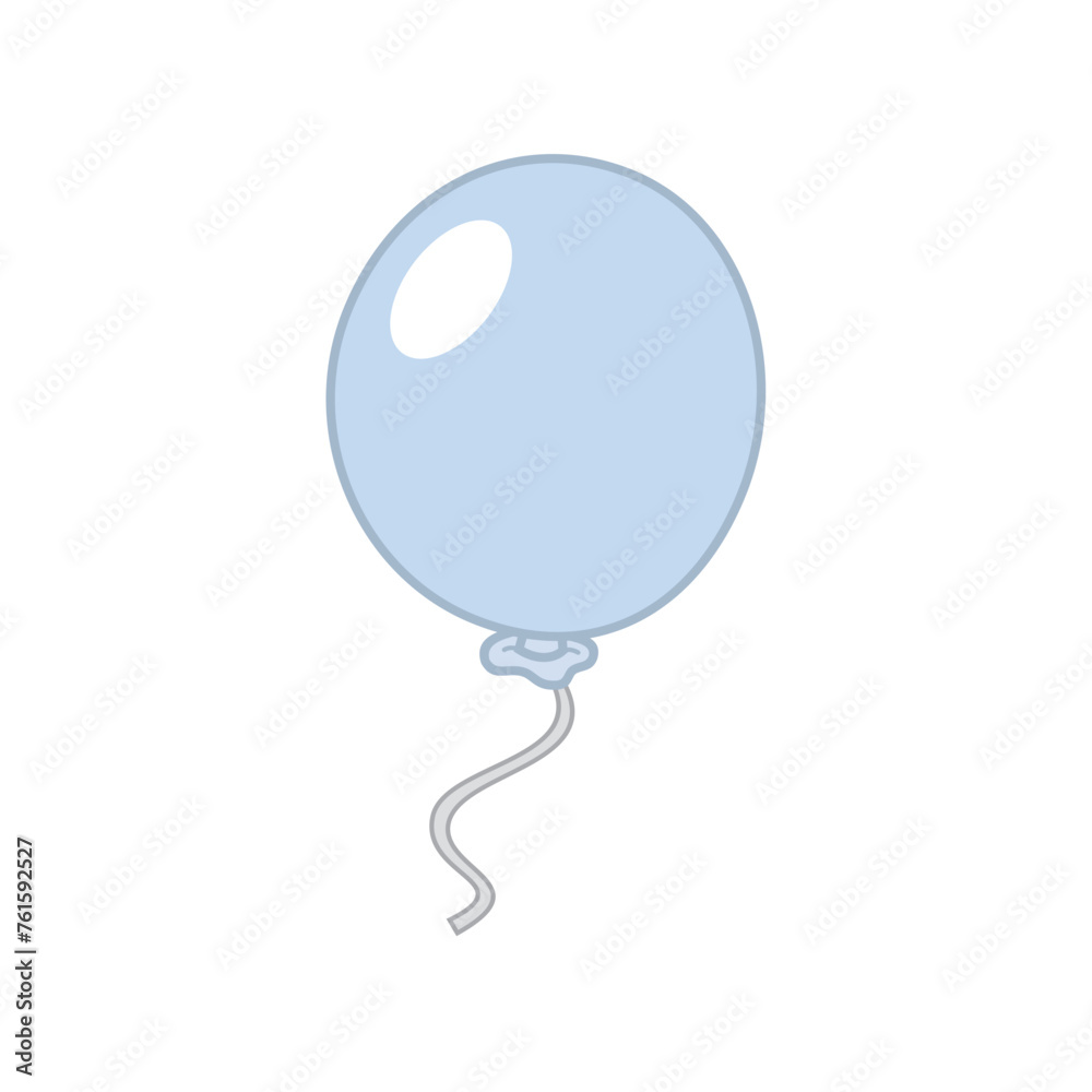 Ballon cartoon birthday. Vector image