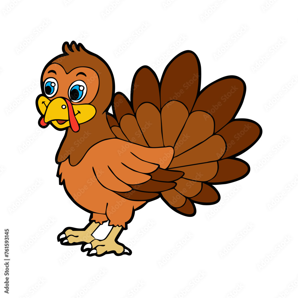 Chicken animal cartoon . Vector image