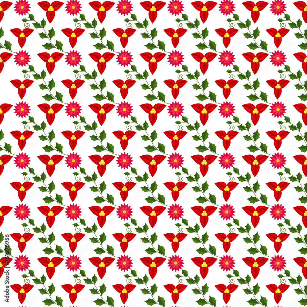 Free vector flat Christmas pattern design Free vector flat Christmas pattern design
