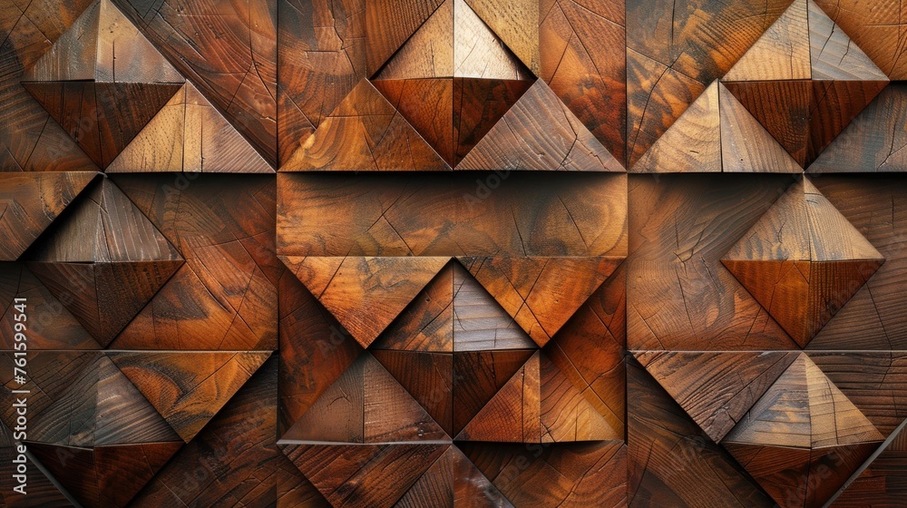 Abstract brown wooden glazed glossy deco glamour mosaic tile wall texture with geometric shapes - Wood background illustration Abstract brown wooden glazed glossy deco glamour mosaic tile wall texture with geometric shapes - Wood background illustration