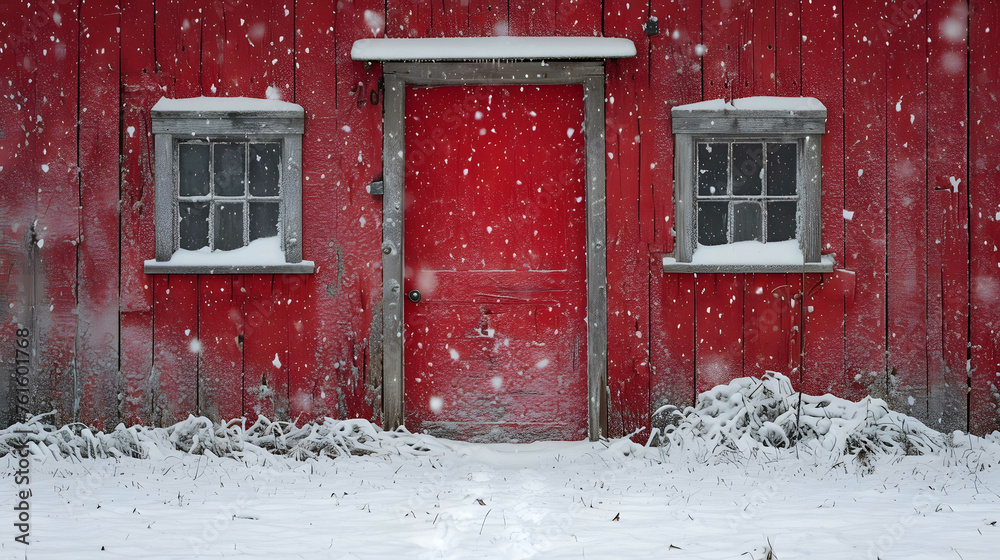 Charming Red House in Iceland's Reykjavik with White Roof and Corrugated Iron - obrazy, fototapety, plakaty 