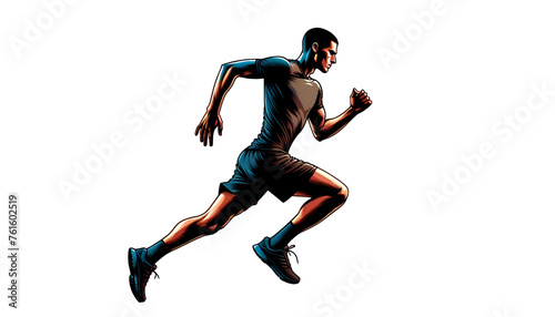 Illustration of running man