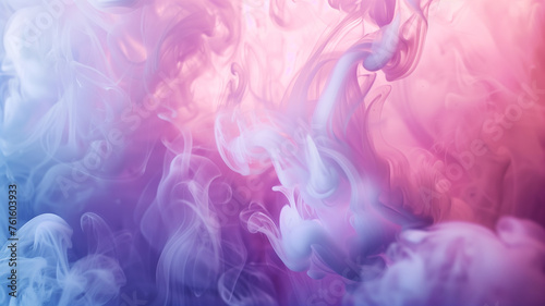 Flowing ethereal smoke patterns  clean background with spacious copy space  creative design 