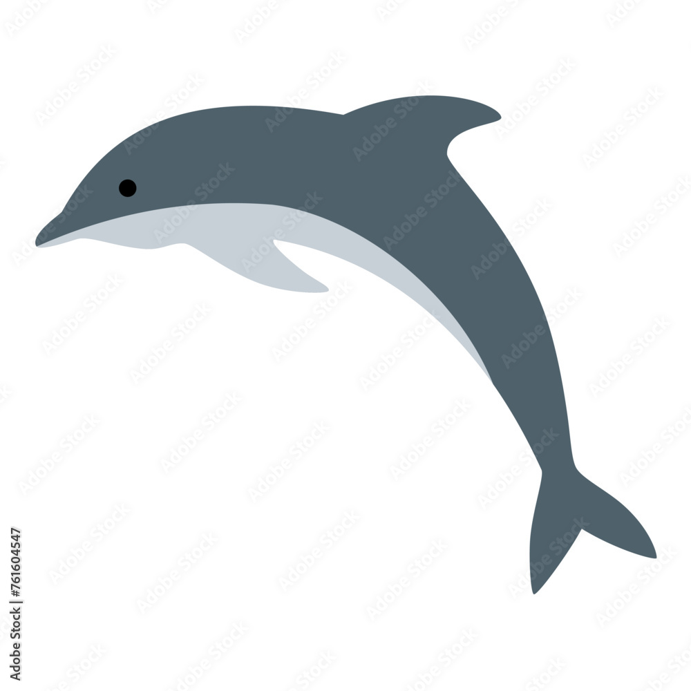 Fototapeta premium Dolphin animal flat. Vector image