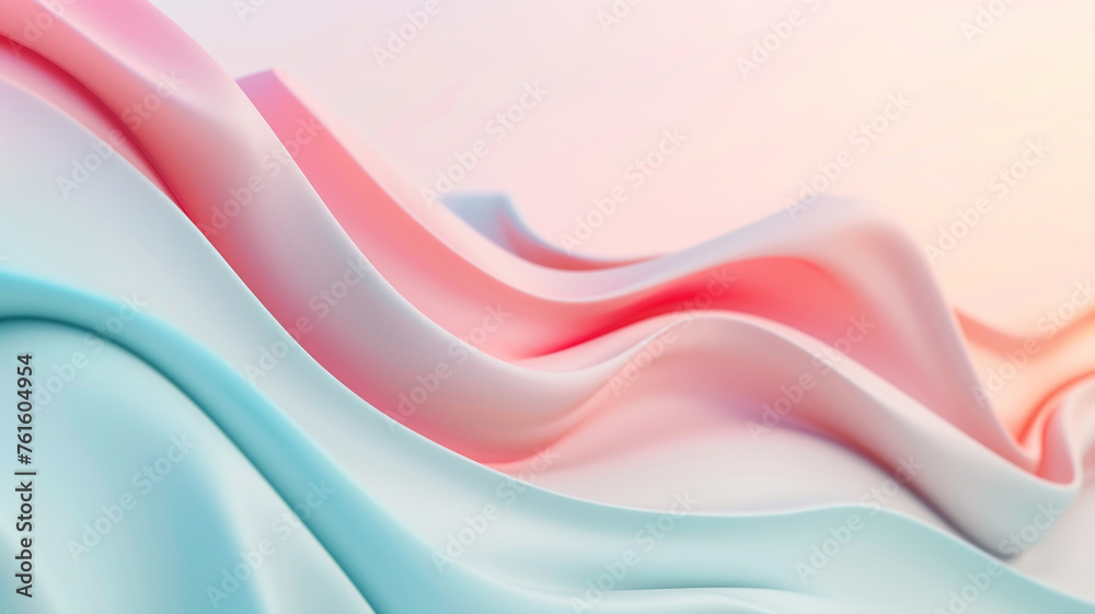 Obraz premium Soft gradient, minimal layout, creative background with ample copy space, clean 3D art,