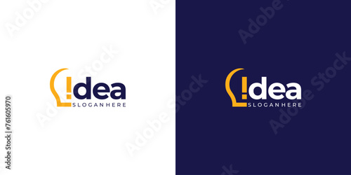 Creative Wordmark Idea Logo. Light Bulb Inside the Word Idea with Modern Minimalist Style. Letter Idea Logo Icon Symbol Vector Design Inspiration.