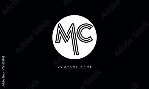 MC, CM, M, C Abstract Letters Logo Monogram