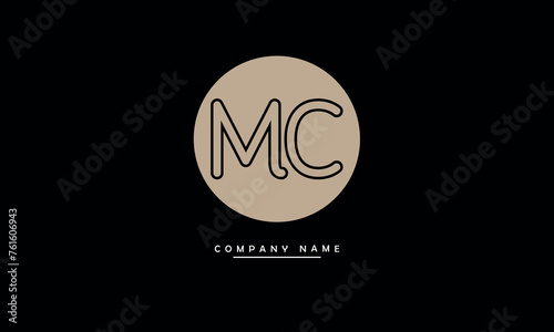 MC, CM, M, C Abstract Letters Logo Monogram