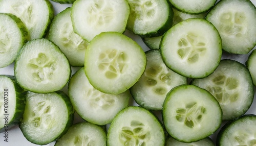 sliced cucumber. Fruits and vegetables. healthy food. food ingredients . high quality photo