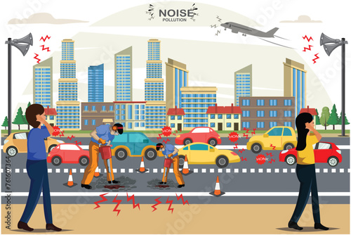 Noise pollution disrupts tranquility and health, Unwanted sounds harm our peace