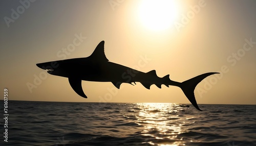 A Hammerhead Shark With Its Distinctive Silhouette © Sabaat